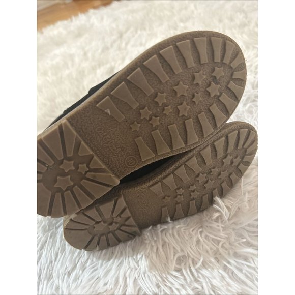 Cat & Jack - Black Suede Bow Boots - Little girls Size 10 - Picture 3 of 4